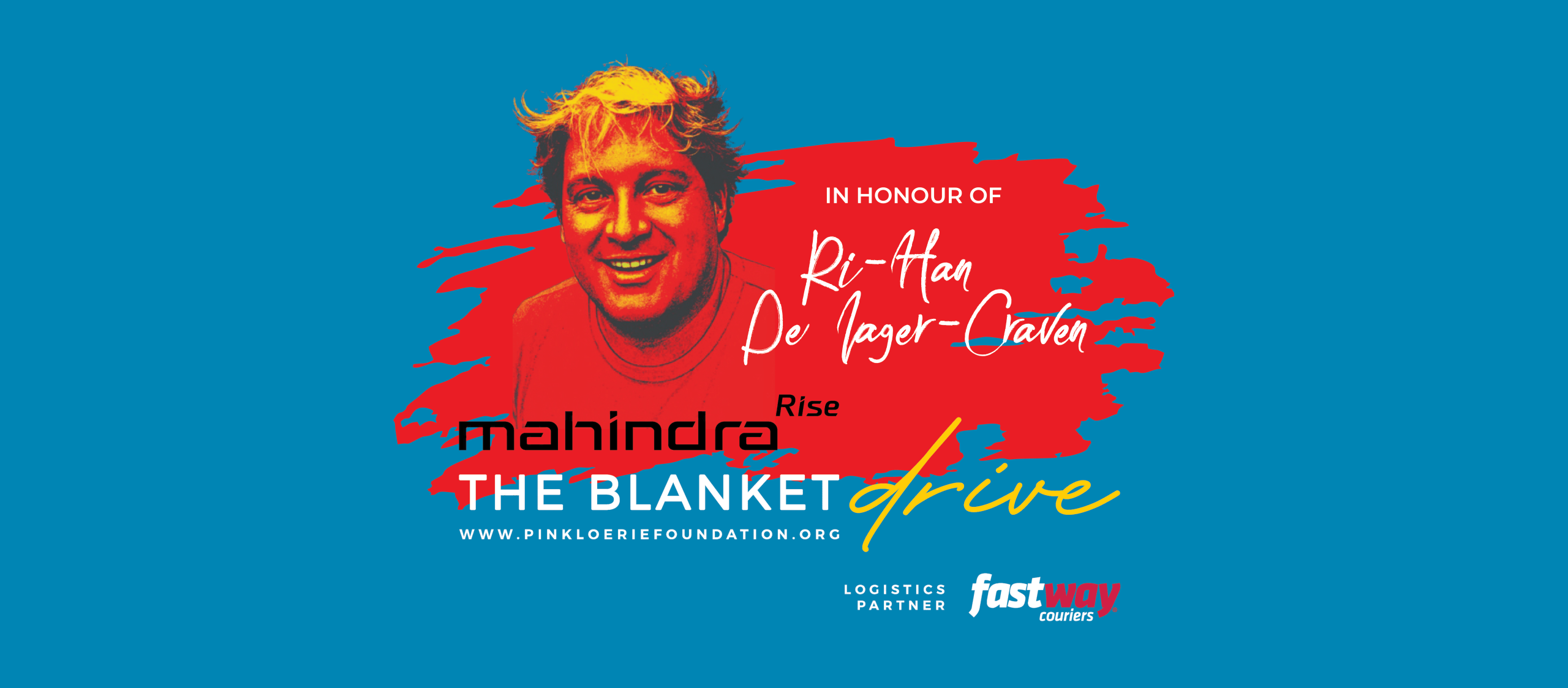 The Blanket Drive 2025 Ri-Han Blanket Label Facebook Cover (white and red FW logo)